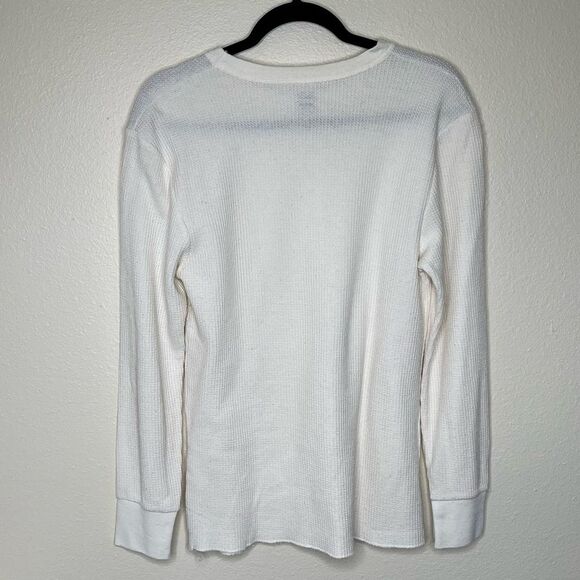 Fruit of the Loom Waffle Thermal Long Sleeve Cream Undershirt Top Men Size Large - Picture 2 of 6